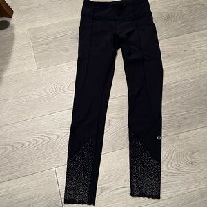 lululemon athletica Deep Purple  Leggings with Silver Accents.